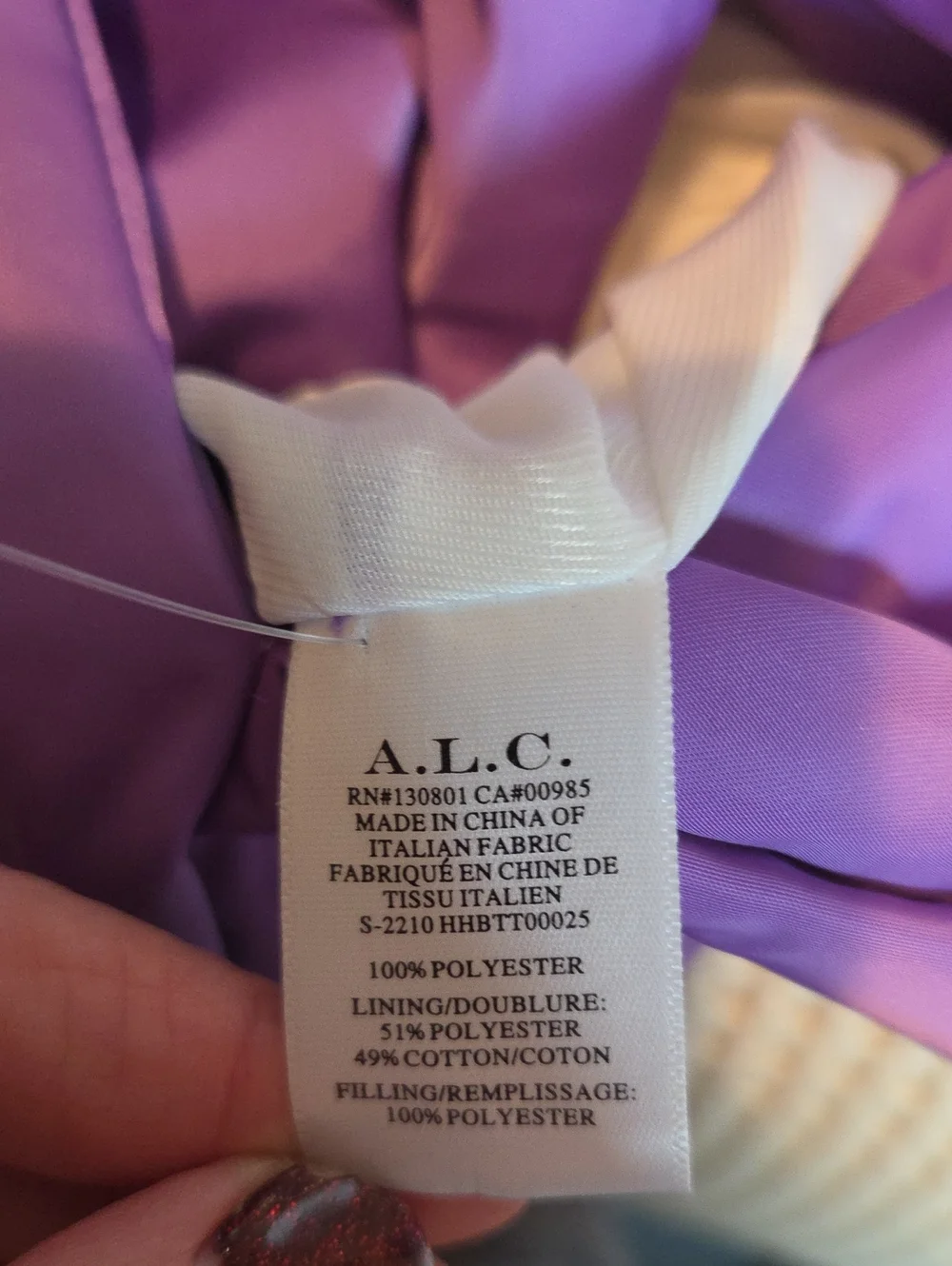 A.L.C. PALOMA TWISTED HANDLE SILKY SLOUCHY LILAC SATIN HOBO HAND BAG